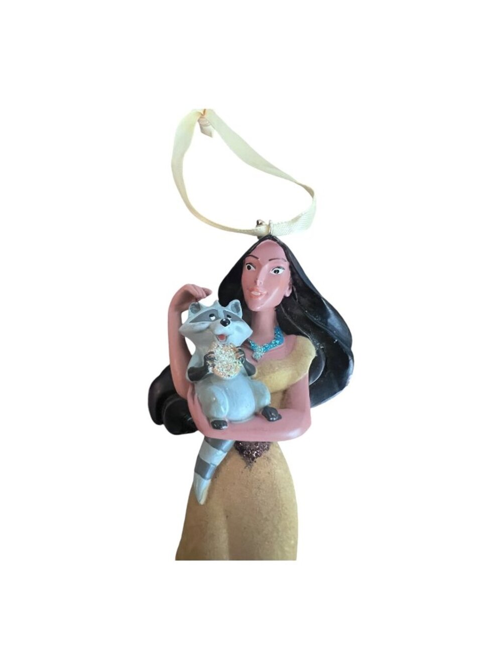 Disney Store Pocahontas Sketchbook Ornament Meeko Friends Glitter Cookie 5 In